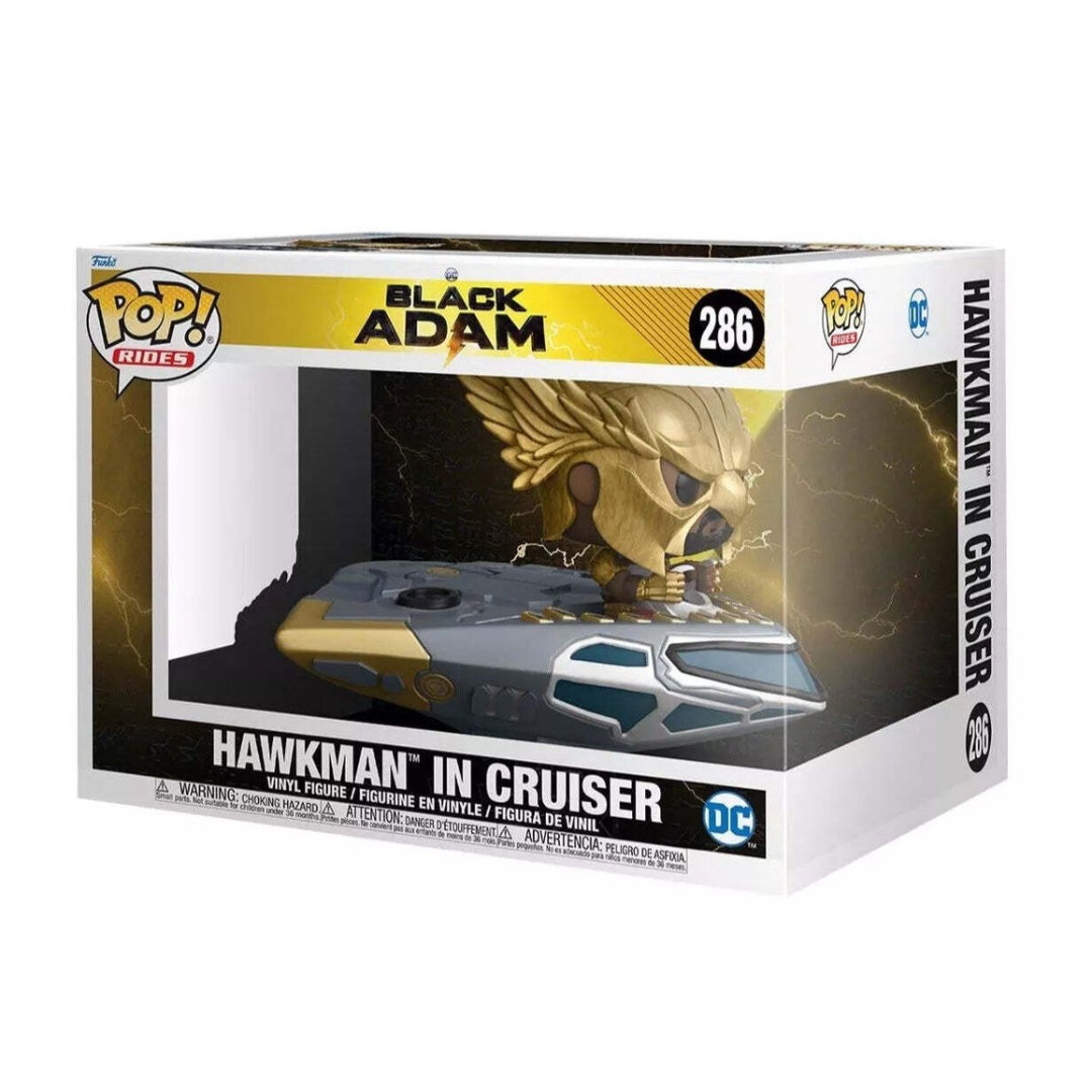POP RIDE SUPER DELUXE: BLACK ADAM - HAWKMAN IN CRUISER 64195