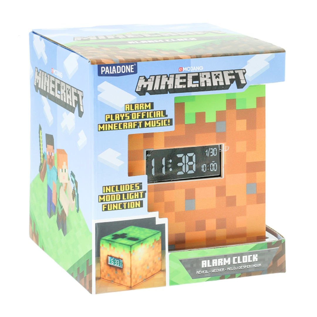 LÁMPARA RELOJ ALARMA MINECRAFT PALADONE